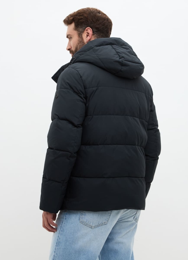 фото Мужской пуховик с капюшоном  модель № 32034