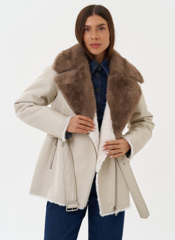 Дубленка "косуха" из эко кожи