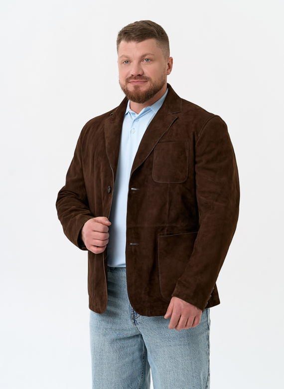 Мужской пиджак из натуральной замши