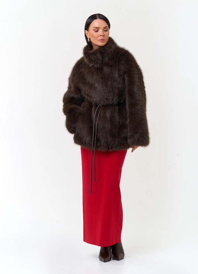 Женская куртка из эко меха модель № 33870 в рассрочку