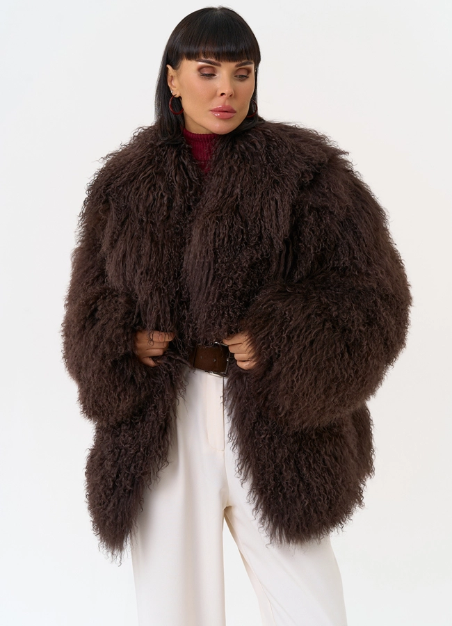 Женская шуба из меха ламы модель № 30635 в рассрочку