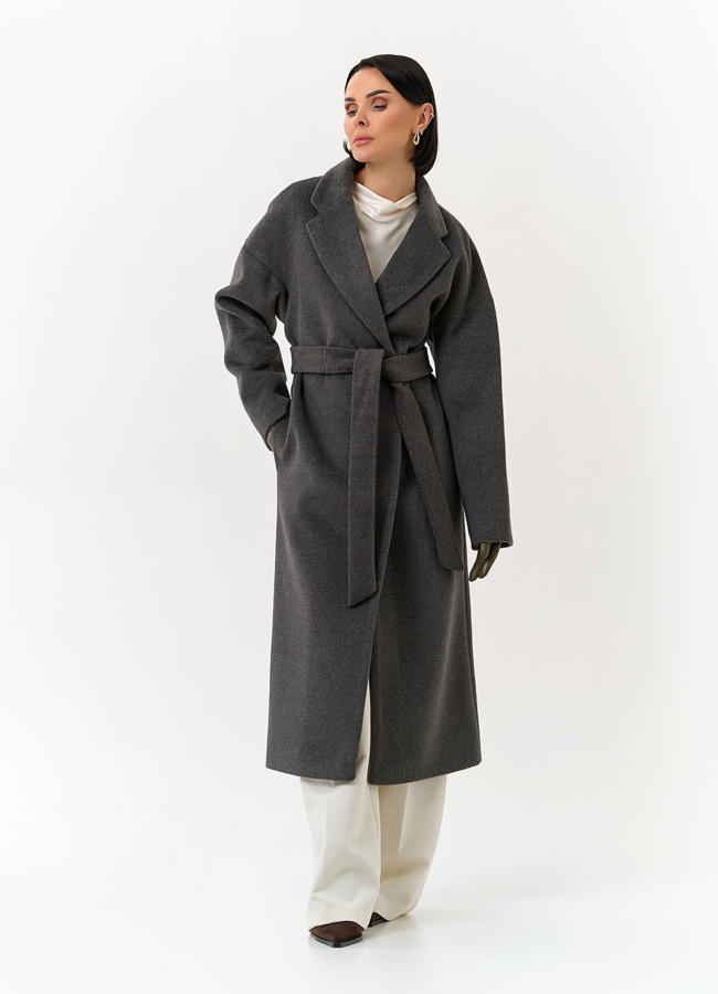 Женское пальто с английским воротником модель № 32850 универмаг малина