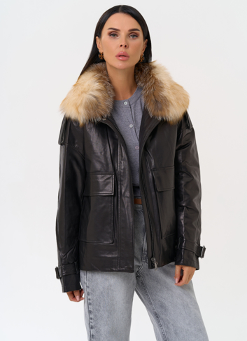 Куртка из натуральной кожи с мехом