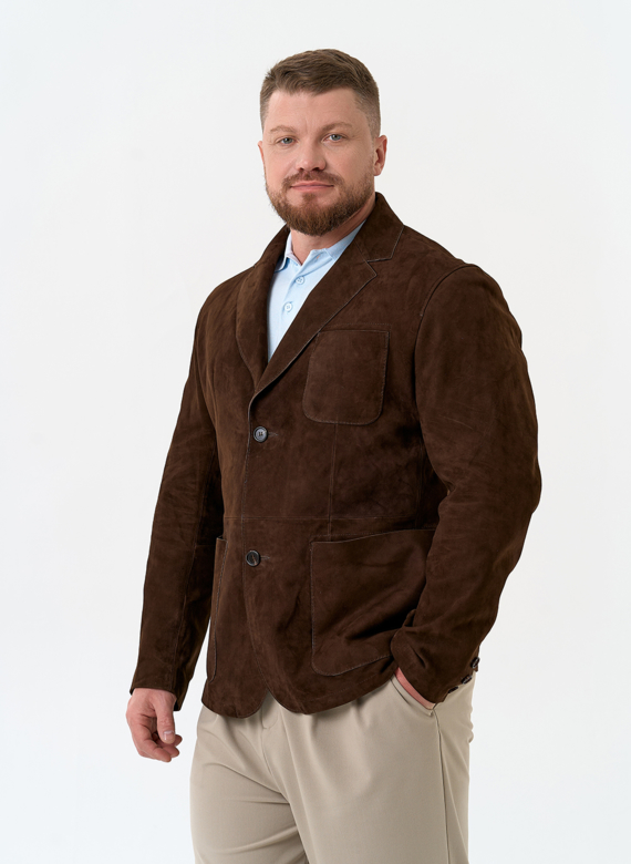 Мужской пиджак из натуральной замши