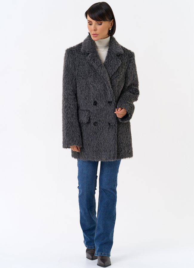 Женское утепленное пальто с английским воротником модель № 31880 универмаг малина