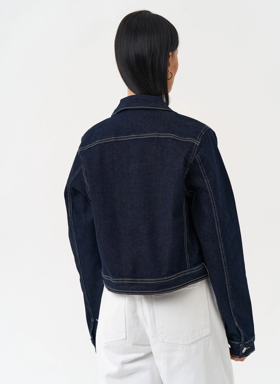 Жакет джинсовый синего цвета