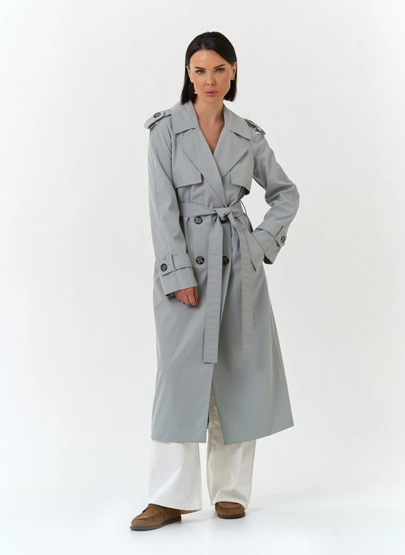 Женский плащ с поясом