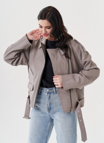 Женская куртка косуха из эко кожи 