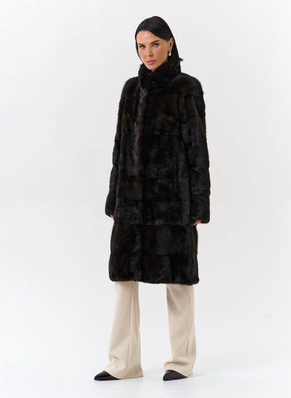 Шуба из меха норки