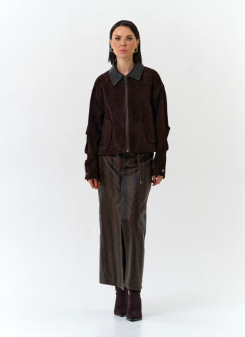 Женская куртка из натуральной замши