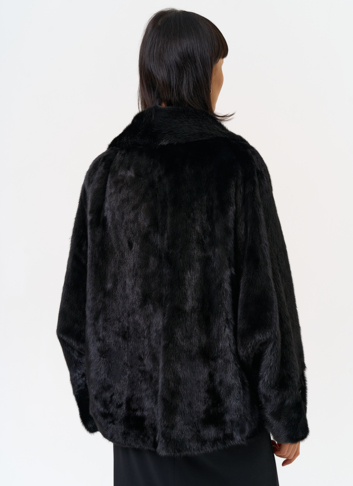Куртка из меха норки с английским воротником