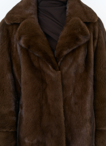 Укороченная шуба из меха норки 