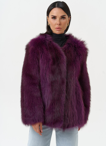 Женская куртка из меха канадского енота