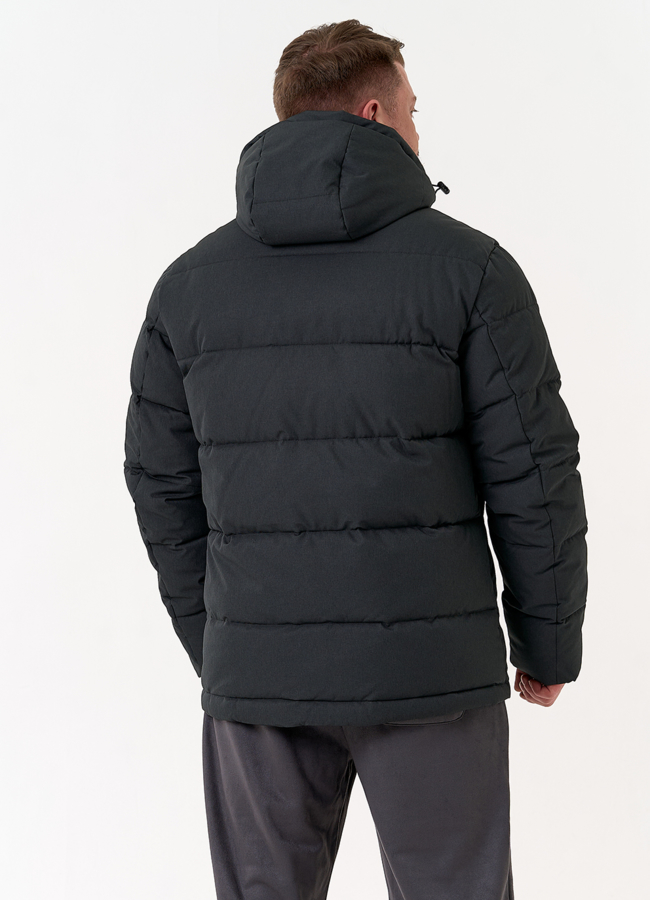 Мужской пуховик с капюшоном  модель № 31472 в кредит