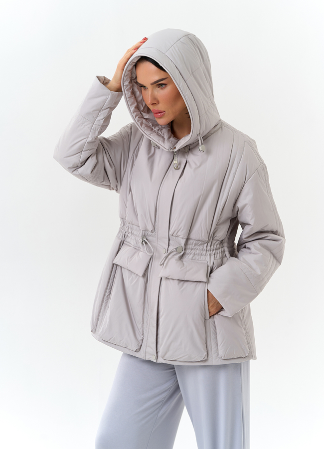 Женская куртка с капюшоном  модель № 32704 универмаг малина