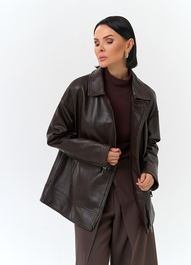 Женская куртка из натуральной кожи модель № 29994 универмаг малина